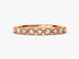 Marquise-Schliff Milgrain-Diamant-Ehering