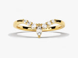 Vintage Marquise-Spitzen Diamant-Ehering