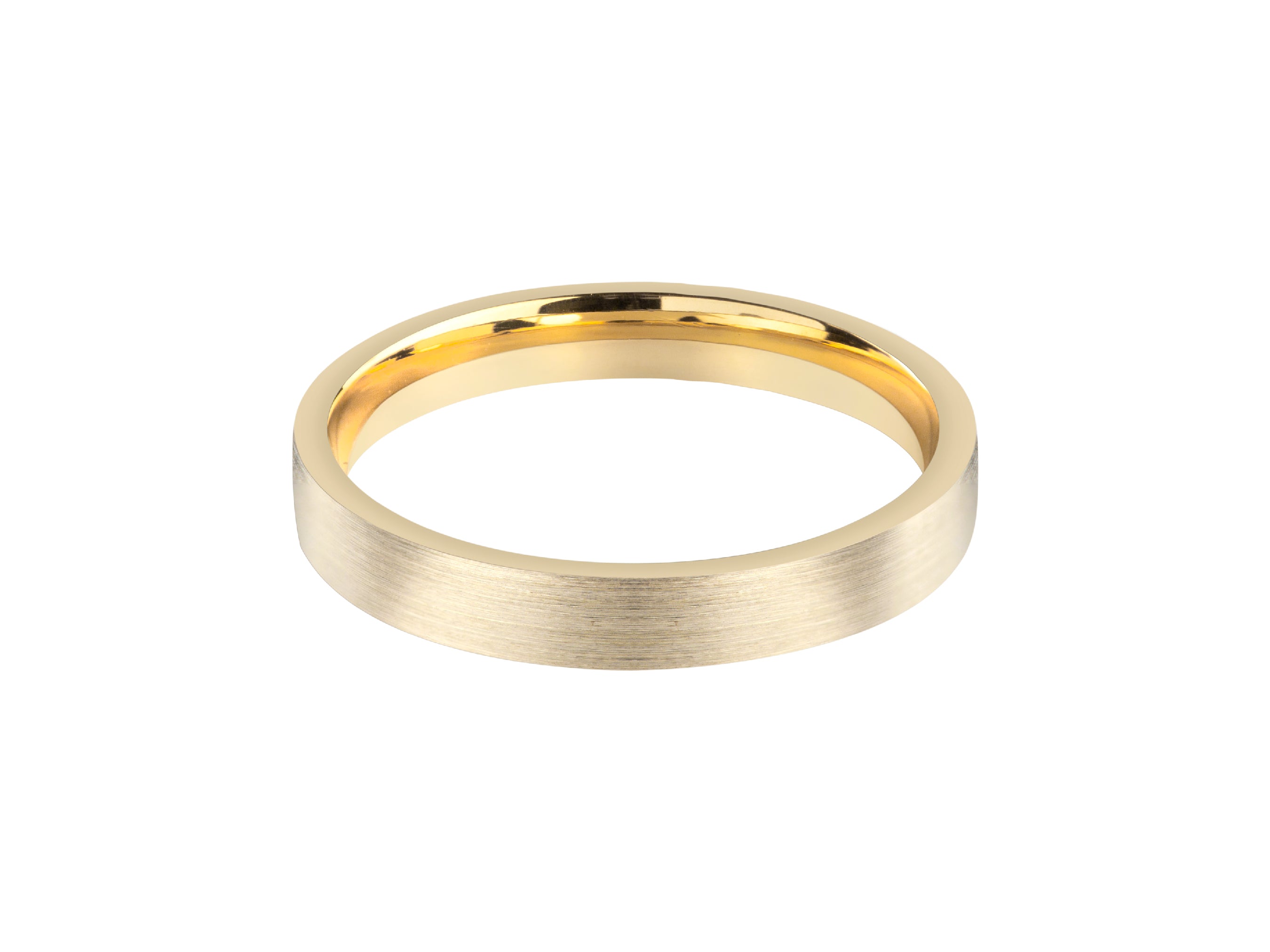 Brushed gold wedding band, fine jewelry, elegant ring design