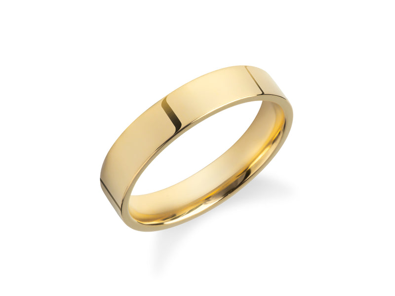 Gold wedding band jewelry, simple and elegant design