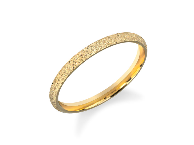 Textured gold band ring from jewelry collection