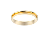 Brushed gold wedding band jewelry from a jewelry company