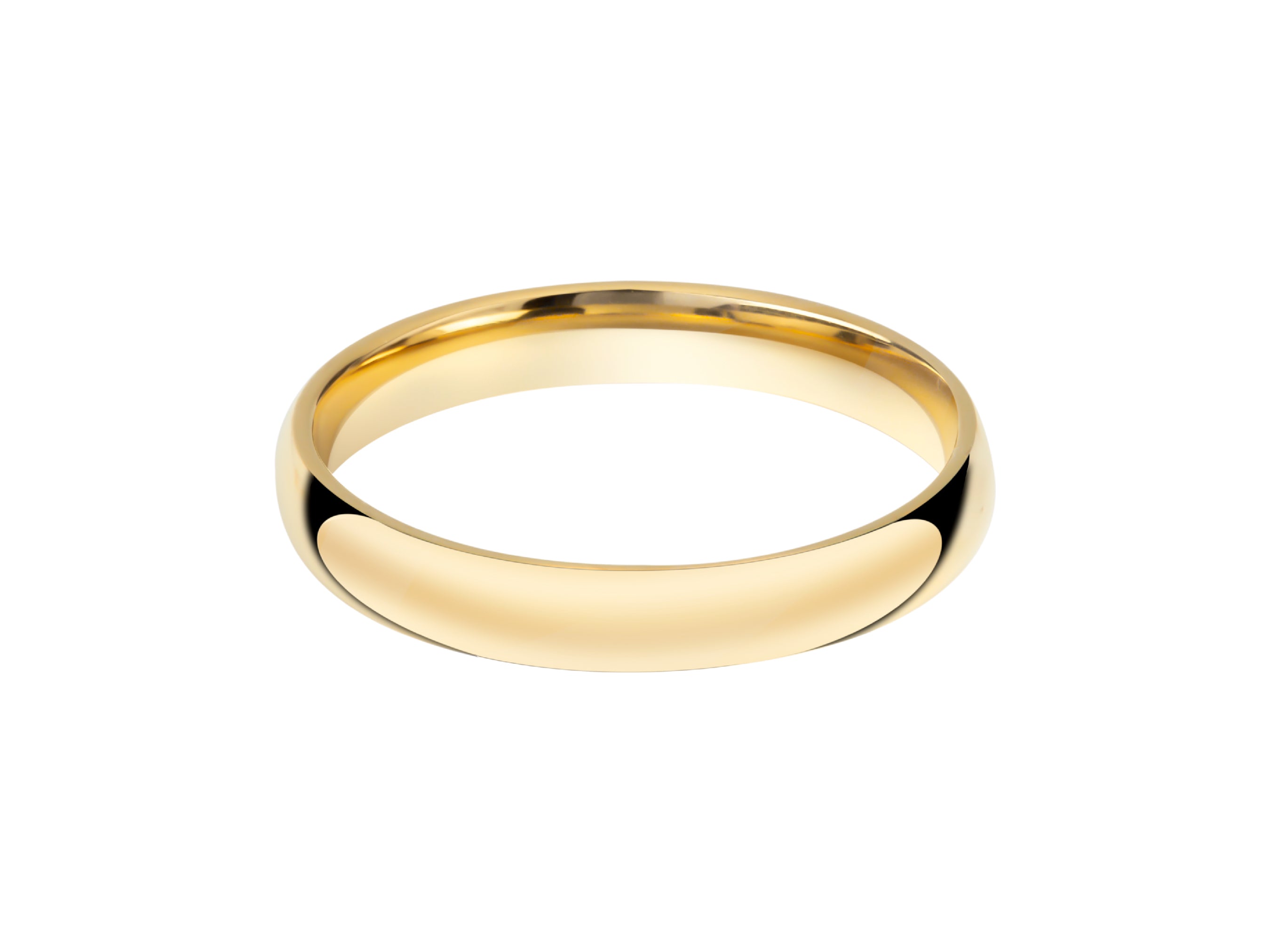 Gold wedding band jewelry, classic design, polished finish