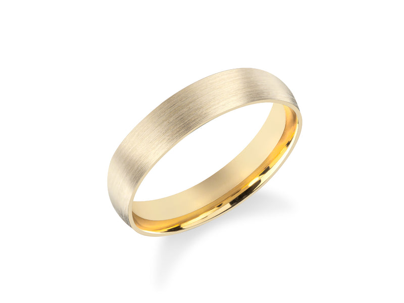 Brushed gold wedding band, fine jewelry, elegant ring