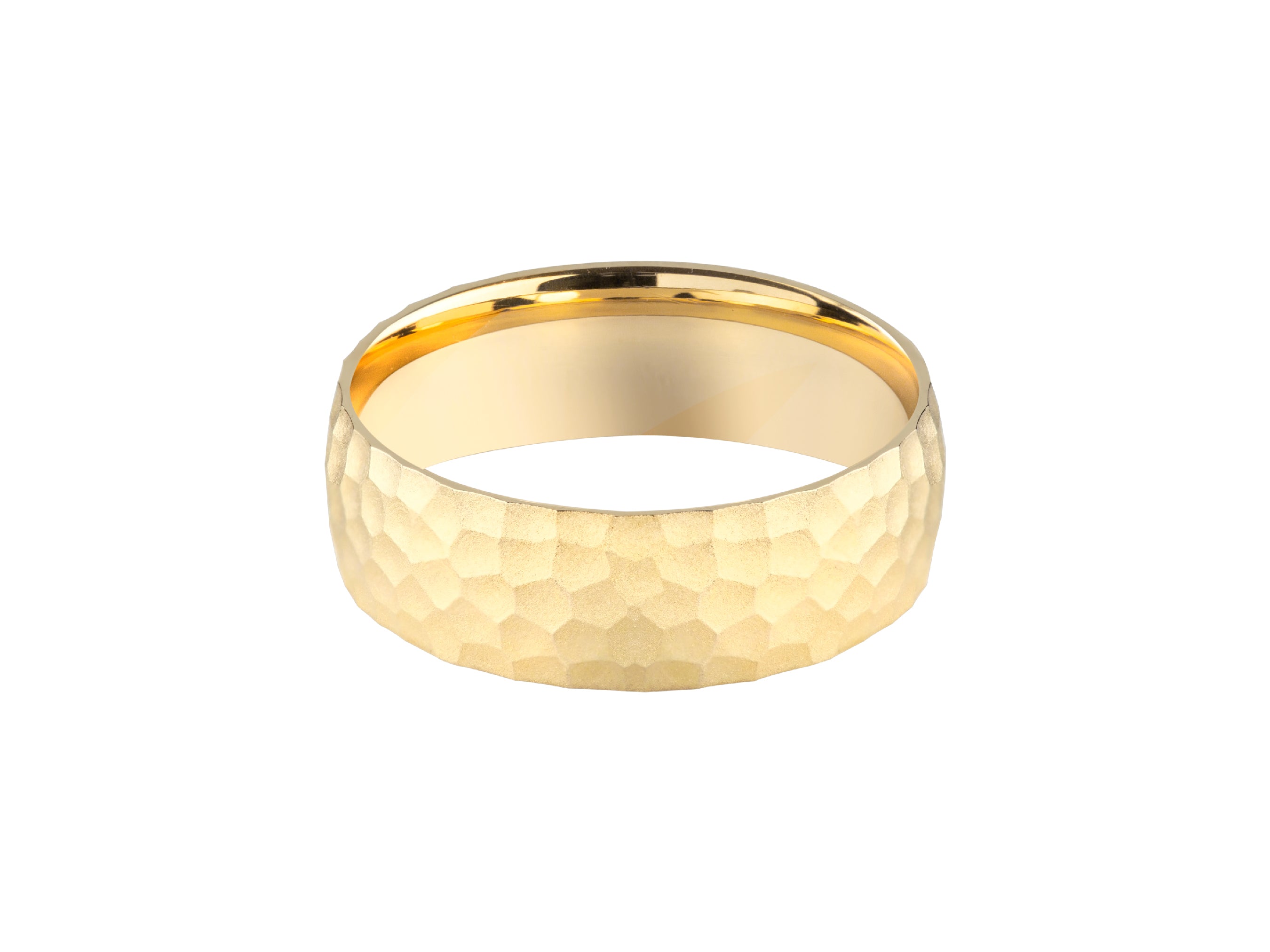 Hammered gold ring, fine jewelry, elegant wedding band