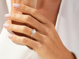 Diamond engagement ring on a woman's hand