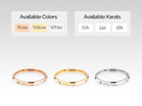 Jewelry rings available in rose, yellow, white gold, 10k, 14k, 18k