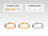 Jewelry rings available in rose, yellow, white gold, 10k, 14k, 18k
